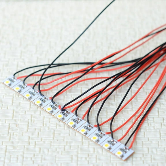 12 X Pre-Wired Warm White 12V For Smd Led Building Interior Lighting With Wires Smile Home