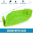 thumbnail image 4 of Zulay Kitchen ZULB086DWZQPD Zulay Passoire, Clip Réglable (Silicone) - [Petit] Vert, 4 of 6