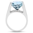 thumbnail image 2 of 7.21 Carat Genuine Blue Topaz and White Cubic Zirconia .925 Sterling Silver Ring QJ Model, 2 of 4