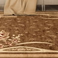 thumbnail image 6 of Vintage Floral Power-Loomed Indoor Area Rug  with Border,  7' x 9', Mocha by Blue Nile Mills, 6 of 6