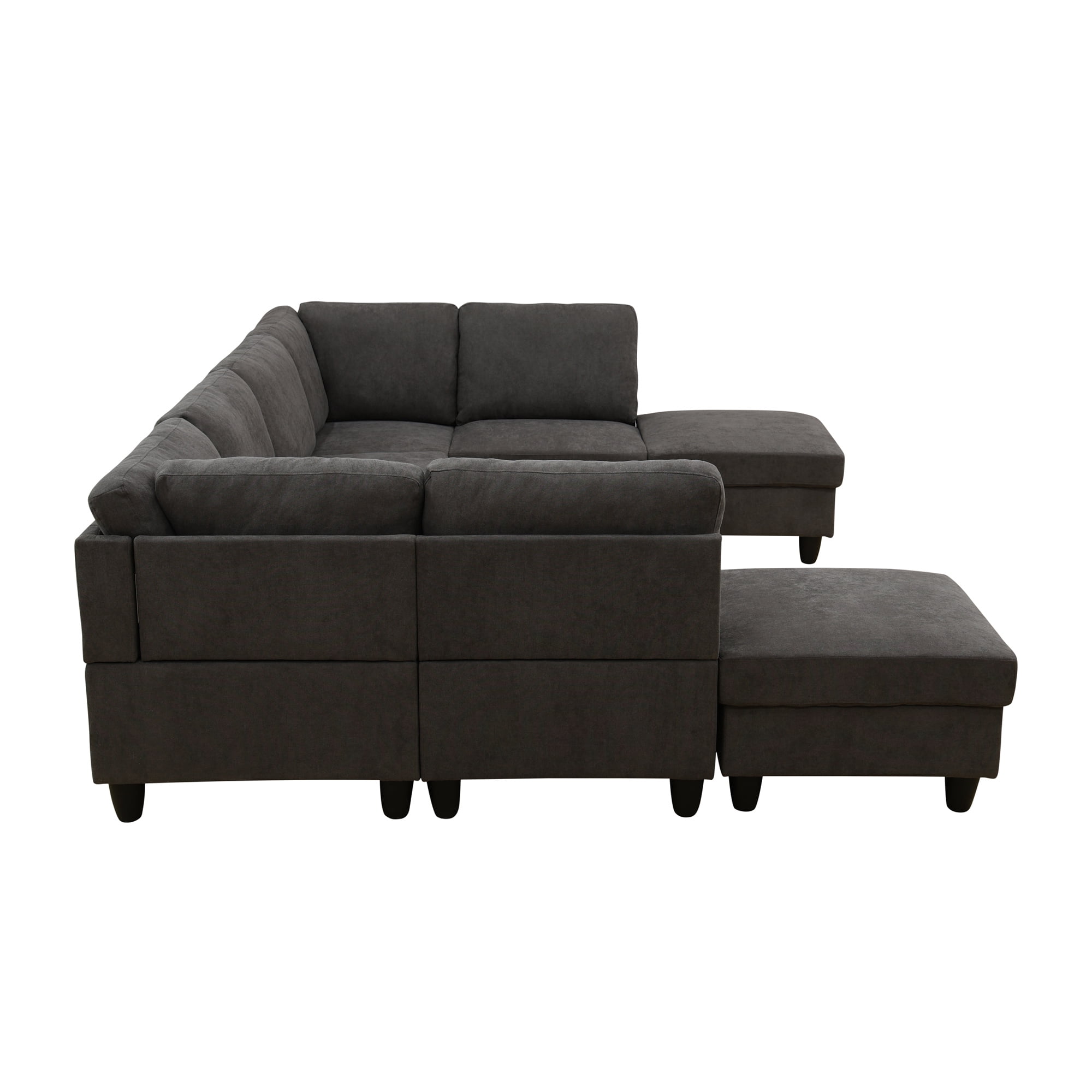 Aukfa Modular Sectional Couch Set - Corner sofa - Flannel - Drak Gray