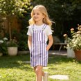 thumbnail image 5 of Shinyii Striped Jumper Dress for Girl Summer Casual Pinafore Dress with Pocket, Sizes 4-13, 5 of 6
