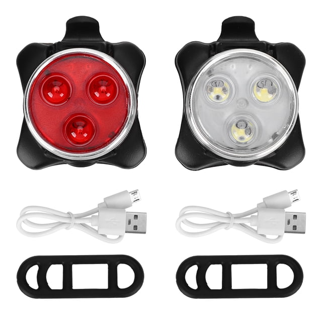 Luz trasera para bicicleta, 1 par de luces traseras LED recargables por USB para bicicleta, equipo de ciclismo confiable y duradero