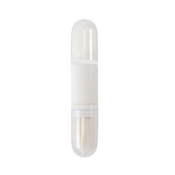 Set de brochas de maquillaje de viaje. Brochas cosméticas multifuncionales 4 en 1 portátiles para rostro, ojos y mejillas. Aplicador universal