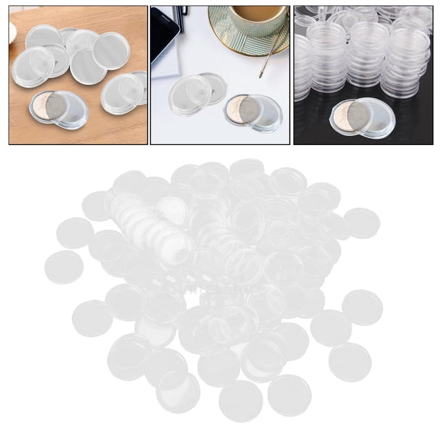 Caja forma forma forma De forma forma forma Tenedores De Monedas De 100 PC Para Los Proveedores De La Exhibición De Monedas 21 mm Hugo Cápsulas de monedas