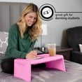 thumbnail image 7 of MAVOCRAFT Folding Lap Desk, Laptop Desk, Breakfast Table, Bed Table, Serving Tray, (Pink), 7 of 7