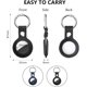 thumbnail image 2 of Adecuado para AirTag, 2 piezas, funda para llavero de cuero AirTag, buscador de llaves portátil AirTag para mochilas y mascotas, funda para mini rastreador de cuerda AirTag (negro + azul)., 2 of 5