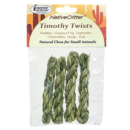 Timothy Twists - Natural and Unique Treat for Rabbits, Guinea Pigs, Hamsters, Chinchillas, Gerbils, etc.…