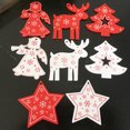 thumbnail image 4 of 10PCS Hanging Ornament Angel Deer Star Ornament Xmas Tree Decor for Christmas, 4 of 10