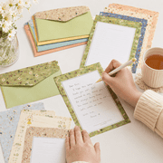 Paper Stationery Set, Writing Stationary Set, Cute Stationary Letter Paper ,10 Different Style Writing Stationery Paper Letter Set (60 Stationery Paper + 30 Envelopes)