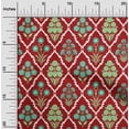 thumbnail image 2 of oneOone Cotton Cambric Red Fabric Asian Floral Craft Projects Decor Fabric Printed By The Yard 42 Inch Wide, 2 of 4