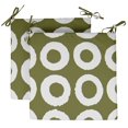 thumbnail image 1 of Vargottam Printed Indoor/Outdoor Chair Pads Non Slip Dining Chair CushionSquareShapedDining Chair Pad With String Ties Machine Washable & Home Decor Cushion- Set Of 2-Light Green, 1 of 8