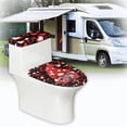 thumbnail image 6 of HELLHERO Heart Gnome Toilet Dust Cover Set & 2 Pieces Toilet Seat Covers Set & Elastic Edge for Hotel Home, 6 of 8