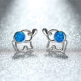 thumbnail image 2 of Hearth & Gear Womens Opal Cutout Elephant Stud Earrings Cute Animal Earrings For Girls Earrings Studs Set Rhinestone Earrings Dangling Earrings Large Statement Heart Earrings Baseball Earrings Hoops, 2 of 7