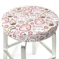 thumbnail image 6 of Goofa Cute Rabbit Printed Stool Covers Round, Waterproof Round Bar Stool Covers Anti-Slip Round Bar Stool Seat Cover with Elastic Bands Durable -12 inch, 6 of 7