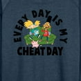thumbnail image 3 of Hey Arnold! - Cheat Day - Women's Lightweight French Terry Long Sleeve Shirt, 3 of 5