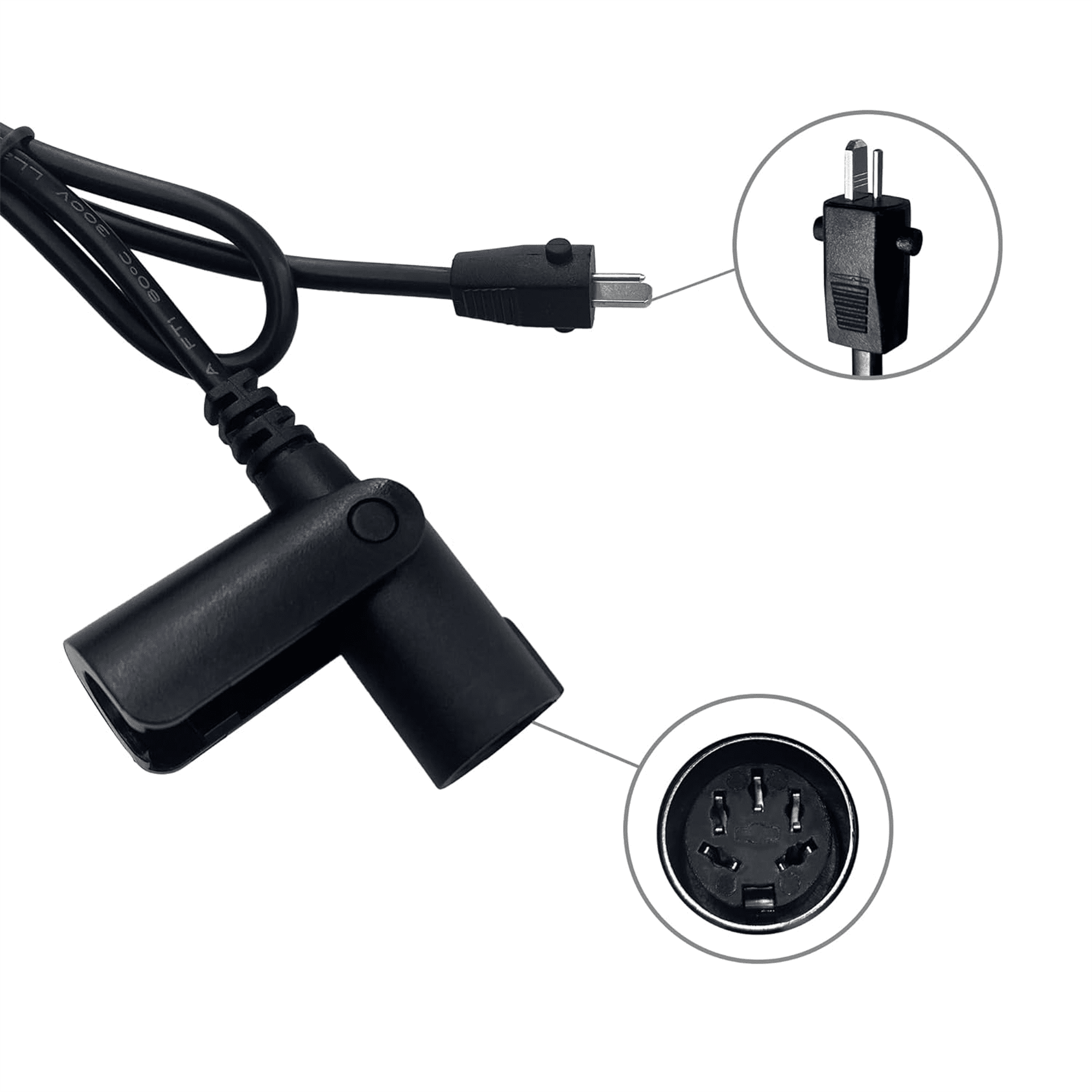 2 Pin Male to 5 Pin Female Conversion Cable Replacement Compatible with Timotion TBB3 Li-ion Battery TP2 Power Supply