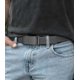 thumbnail image 2 of Cinturón Chaoren Ratchet de nailon gris para hombre, 3,5 cm, ajustable, 2 of 8
