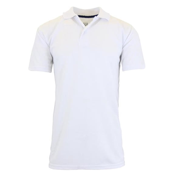 DDI 2368700 Mens Dry Fit Polo Shirts - White, Small-2XL, Moisture-Wicking - Case of 24