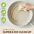 thumbnail image 6 of Granitestone 3 Pc Nonstick Frying Pan Set, 8" 10" 12" Frying Pans, Easy Clean Ceramic Frying Pan, Egg Omelet Pan Set, Oven & Dishwasher Safe Skillet, Cream, 6 of 9