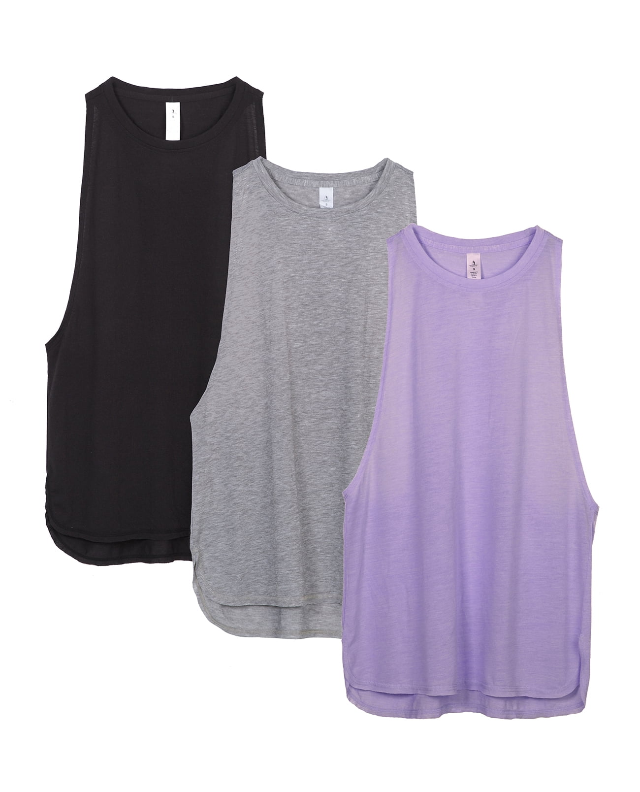 Racerback Yoga Tops Exercise Gym Shirts 3-Pack icyzone Workout Running Tank Top for Women