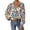 Floral Blue Green, variant on PRETTYGARDEN Women's Floral Blouses Dressy Casual V Neck Button Down Shirts Lantern Long Sleeve Boho Chiffon Spring Tops