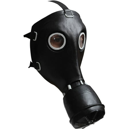 Black Gas Latex Mask Adult Halloween Accessory