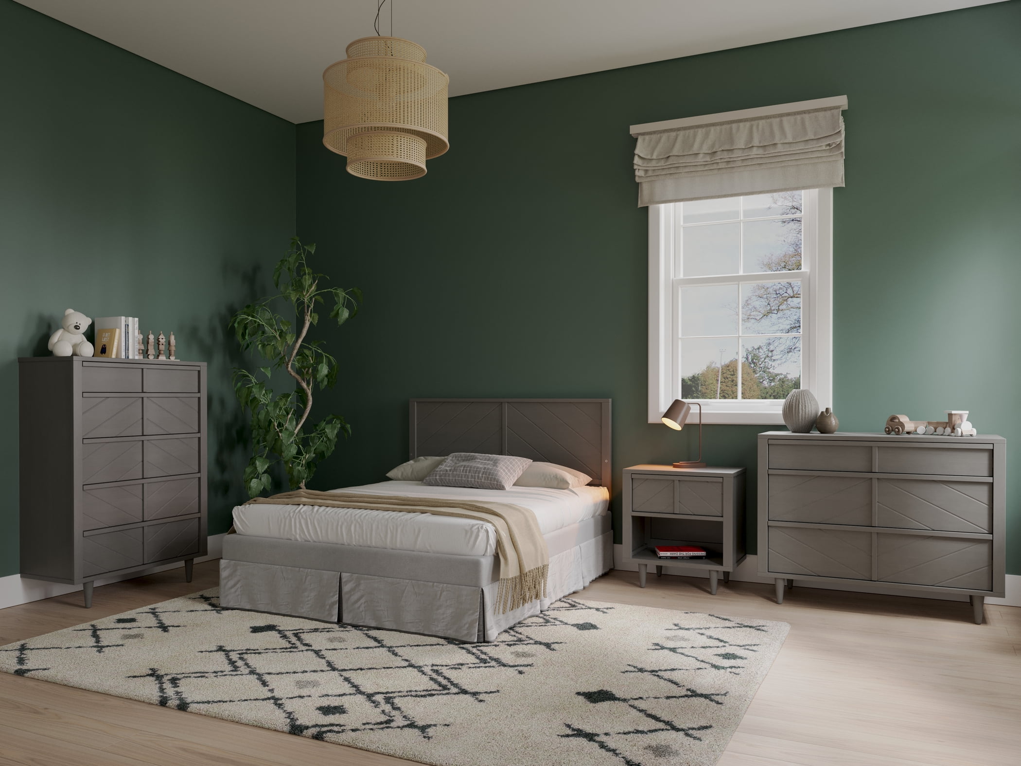 Surrey Hill 4-in-1 Convertible Crib, Lunar Gray