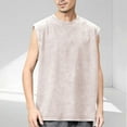 thumbnail image 6 of YLSDY Mens Workout Tank Tops Sleeveless Cut Off Muscle Shirts Vintage Tanks Crew Neck Cotton Tees Casual Loose Fit Tops White L, 6 of 7
