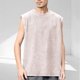 thumbnail image 1 of Tops para hombre, blusas y camisas de cuello redondo y manga corta para hombre, camisetas deportivas informales de color liso con cuello redondo y efecto desgastado, blusas de licra para hombre., 1 of 7