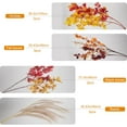 thumbnail image 3 of Fall Artificial Flowers Orchid Fall Leaves Faux Reed Set Fall Stems Branches for Vases Home Autumn Thanksgiving Table Centerpieces Wedding Harvest Floral Decor 35In, 3 of 5
