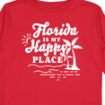 thumbnail image 4 of Inktastic Florida is My Happy Place with Palm Trees Boys or Girls Long Sleeve Toddler T-Shirt, 4 of 5