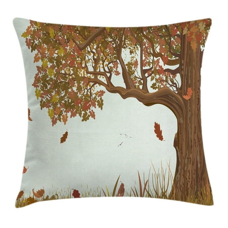 Tree Of Life Throw Pillow Cushion Cover Autumn Season Fall Shady Deciduous Oak Leaves In Park Countryside Artwork Decorative Square Accent Tree Of Life Throw Pillow Cushion Cover Autumn Season Fall Shady Deciduous Oak Leaves In Park Countryside Artwork Decorative Square Accent