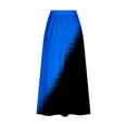thumbnail image 4 of New Summer Arrivals SMihono Casual 2025 Patchwork Printed Length Skirts for Womens Casual 1950S Comfy Tunic Skirt Basic Color Block Outfits for Ladies Blue 6, 4 of 5