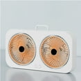 thumbnail image 7 of Blueek Double Head Two-Way Wall Mountables Desktop Portable Fan with Three Adjustable Wind Speeds High Wind Power Fan for Home Office & Camping(Orange), 7 of 7