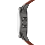 Relic by Fossil Mens Jackson Strap Three-Hand, Date Brown Leather Watch
