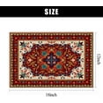 thumbnail image 4 of Placemats Set of 4,Red Persian Pattern,Washable Burlap Woven Heat Resistant Placemat for Dinning Table,Farmhouse,Outdoor,18X12 Inch, 4 of 5