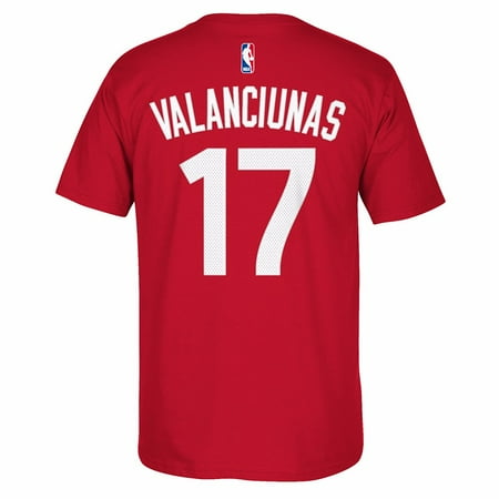 - Jonas Valanciun Toronto Raptors NBA Adidas Red Name & Number Player Jersey Team Color T-Shirt For Men