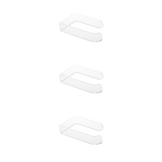 Inteprter Soporte de papel Acrílico Baño Autoadhesivo Toalla Almacenamiento Estante Gancho Colgador con pegatinas Estante Accesorios Type1 NO1