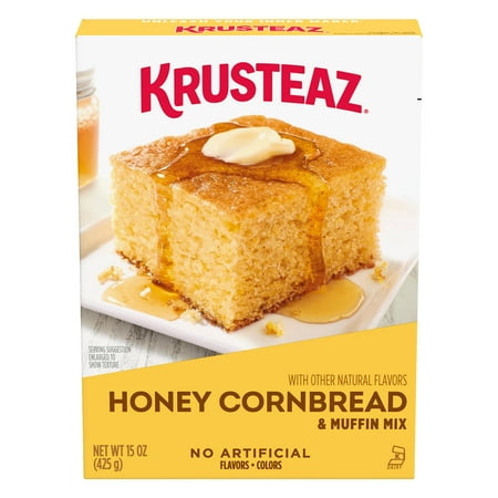 Krusteaz Honey Cornbread and Muffin Mix, Made with Real Honey, 15 oz Box