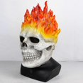 thumbnail image 3 of Halloween Ghost Rider Red And Blue Flame Skull Mask Horror Ghost Full Face Latex Cosplay Costume Props, 3 of 5