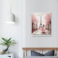thumbnail image 3 of Nawypu  Paris Eiffel Tower Canvas Wall Decor Pink London Street View Painting Big Ben Tower Pictures Posters Modern Building Artwork for Home Office, 3 of 4