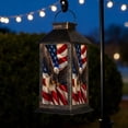 thumbnail image 2 of Solar Lantern Majestic Bald Eagle Flight American Flag Patriotic Garden Hanging Lantern Waterproof Solar Powered Lighting Outdoor Lamp for Deck Yard Camping Patio Decor, 2 of 7