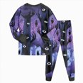 thumbnail image 6 of KPVEVIQ Halloween Pajamas Kid Boys/Girls Skeleton Print Clothes Long Sleeve 2pc Tee/Pants Pjs Set Toddler Holiday Sleepwear Outfits,3-4 Y, 6 of 9