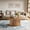 Light Reddish Brown, variant on Fnova 47" Oval Center Table with Polygonal Pedestal, Modern Coffee Table for Living Room, Child-Friendly, Easy Assembly, Light Reddish Brown