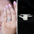 thumbnail image 3 of Rosec Jewels Certified Moissanite Emerald Cut Engagement Ring 2 Ct - Moissanite Solitaire Ring (6X8 mm, D-VS1 Quality), 18K White Gold, US 12.00, 3 of 8