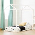 thumbnail image 1 of South Shore Sweedi Twin Wooden House Bed Frame, in Pure White, 1 of 9