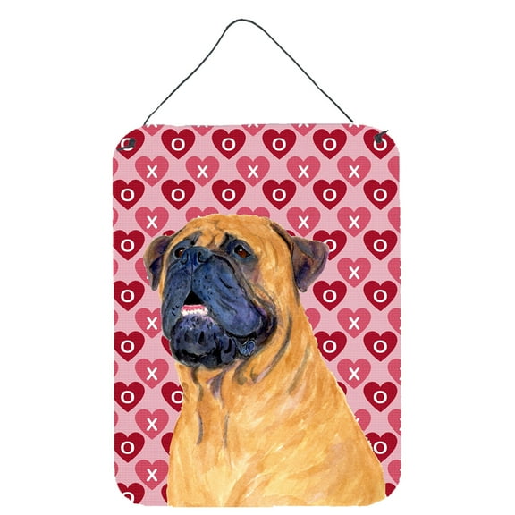 Carolines Treasures SS4520DS1216 Mastiff Hearts Love and Valentines Day Portrait Wall or Door Hanging Prints 12WX16H