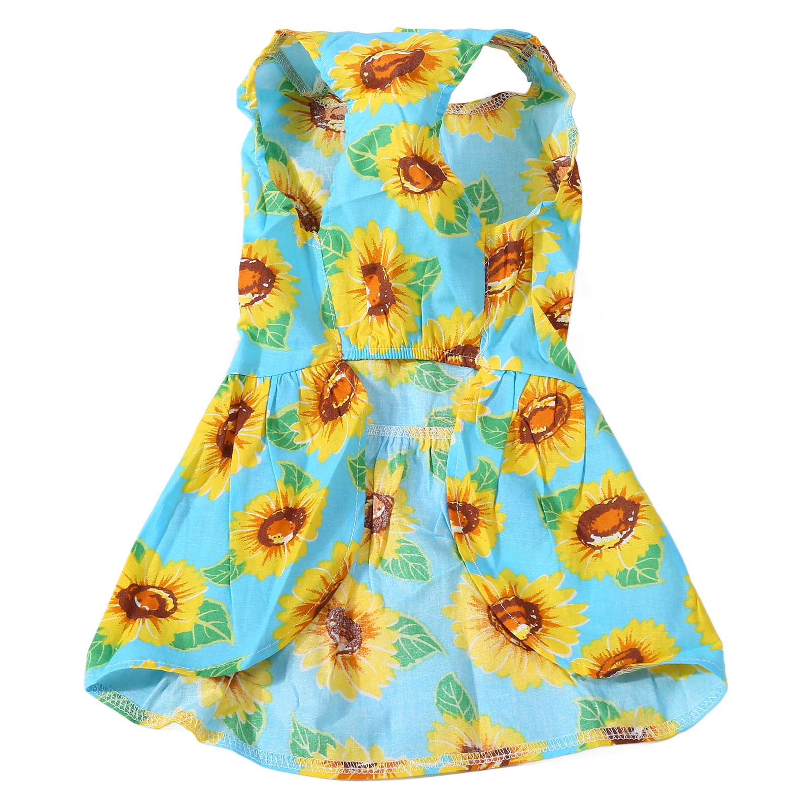 Yajisi Floral Dog Dress Cute Daisy Pattern Comfortable Girls Puppy Clothes for Small Dogs Cats Spring Summer Blue XS - Lightweight Breathable Pet Apparel for Everyday Walk & Party