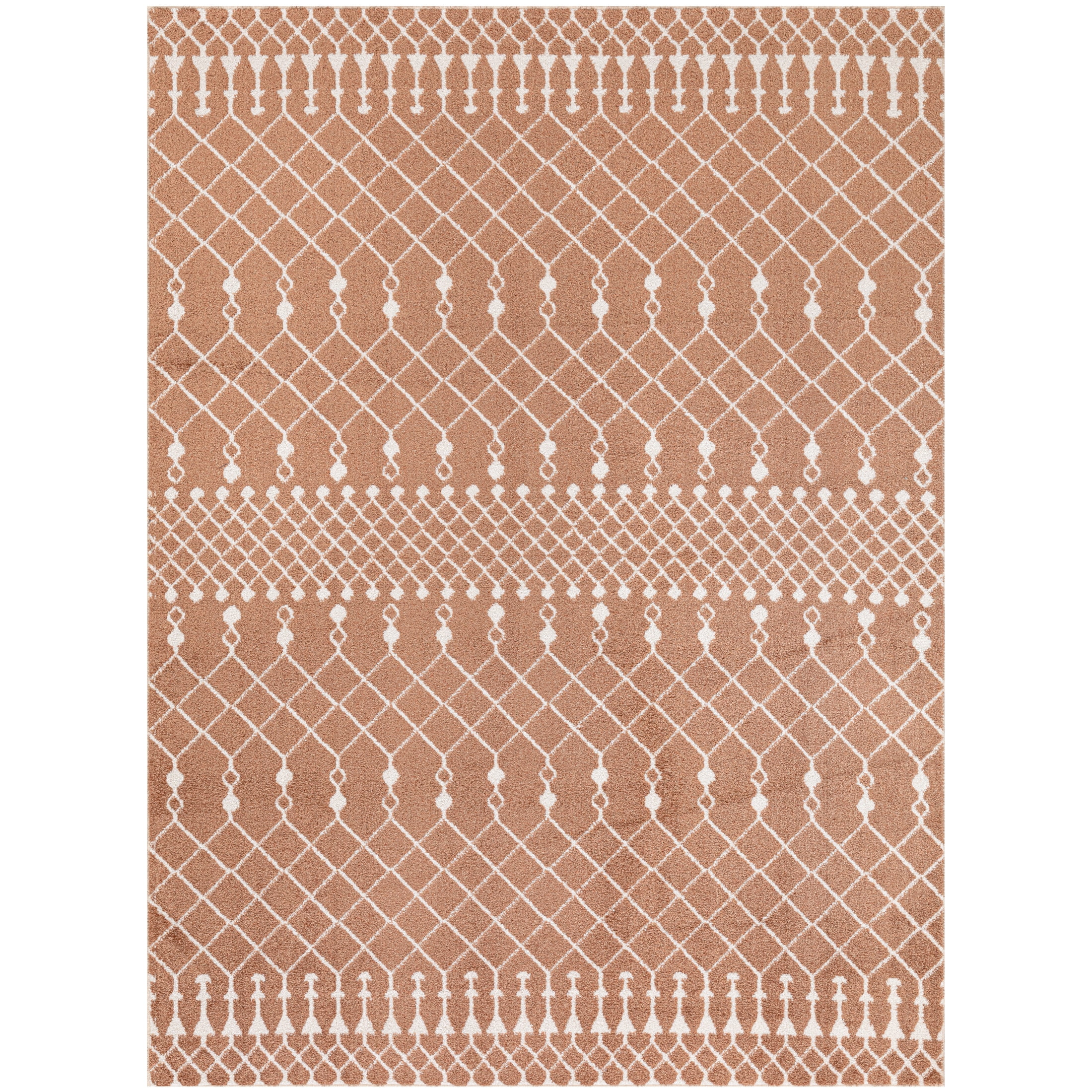 Nourison Astra Machine Washable 5'3" x 7' Copper Bohemian Indoor Rug